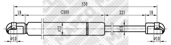 Amortecedor de tampa de porta-malas (de 3ª/5ª porta traseira) Casals A2147 preço, a partir de 21,46 USD