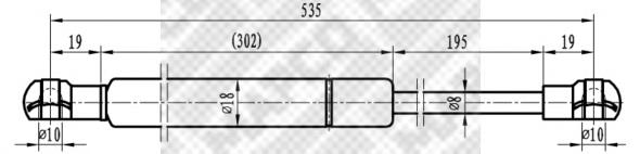 Amortecedor de tampa de porta-malas (de 3ª/5ª porta traseira) Mitsubishi 5802A780 preço, a partir de 21,14 USD