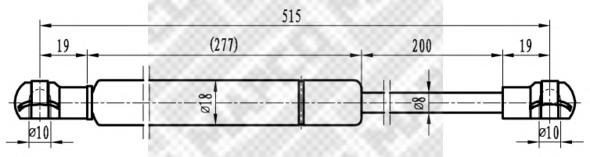 Amortecedor de tampa de porta-malas (de 3ª/5ª porta traseira) 74820ST3E02 Honda