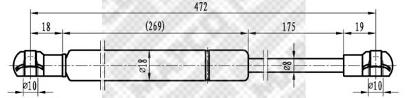 Compre 90452AV700 Nissan/Infiniti Amortecedor de tampa de porta-malas (de 3ª/5ª porta traseira)