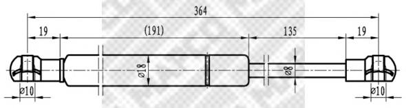 Amortecedor de tampa de porta-malas (de 3ª/5ª porta traseira) Volvo 9483297 preço, a partir de 13,27 USD