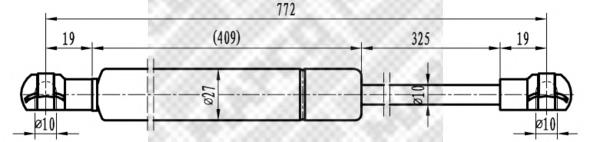 Amortecedor de tampa de porta-malas (de 3ª/5ª porta traseira) ZS05048 Japan Parts