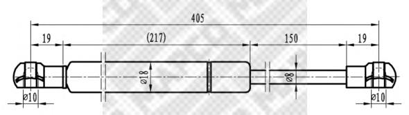 Compre 8N8827552 VAG Amortecedor de tampa de porta-malas (de 3ª/5ª porta traseira)