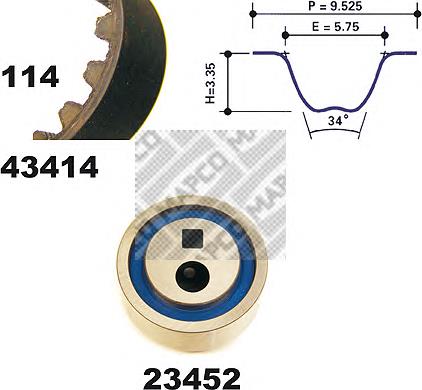 Correia do mecanismo de distribuição de gás, kit Peugeot/Citroen 83106 preço, a partir de 31,87 USD