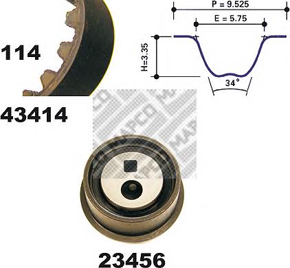 Compre 0831R2 Peugeot/Citroen Correia do mecanismo de distribuição de gás, kit