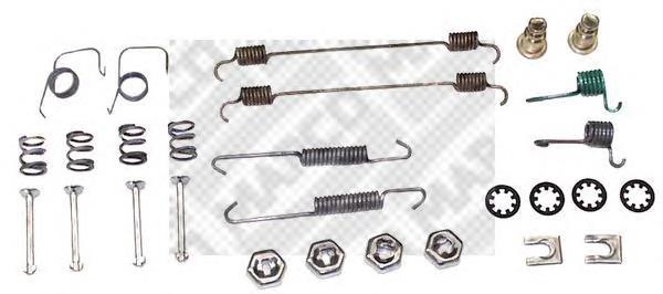 Kit de montagem das sapatas traseiras de tambor 430834 Peugeot/Citroen