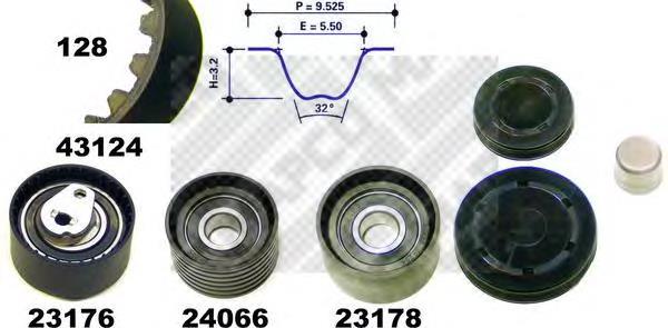 Correia do mecanismo de distribuição de gás, kit 8671018726 Renault (RVI)