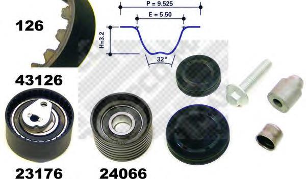 Compre 8660001600 Renault (RVI) Correia do mecanismo de distribuição de gás, kit