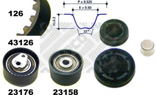 Compre 8660001600 Renault (RVI) Correia do mecanismo de distribuição de gás, kit