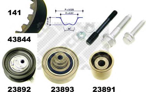 Compre 038198119F VAG Correia do mecanismo de distribuição de gás, kit