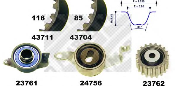 Correia do mecanismo de distribuição de gás, kit Ford 1110999 preço, a partir de 109,42 USD