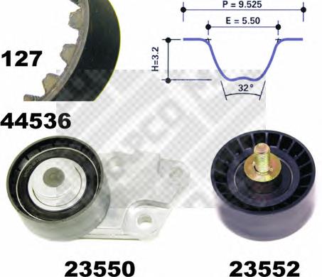 Compre 93746917 General Motors Correia do mecanismo de distribuição de gás, kit