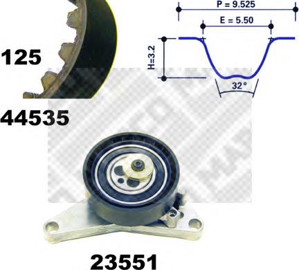 Compre KTB430 Dayco Correia do mecanismo de distribuição de gás, kit