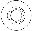 Disco do freio dianteiro Mitsubishi Lancer 3 C1A,C6A