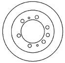 Disco do freio traseiro DP116C Japan Parts