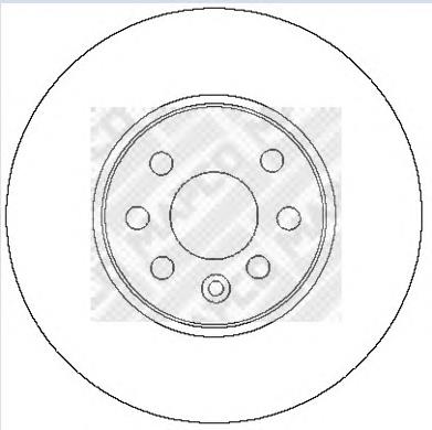 Disco do freio dianteiro 569007 Opel