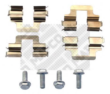 Kit de molas de fixação de sapatas de disco traseiras 1K0615231 VAG