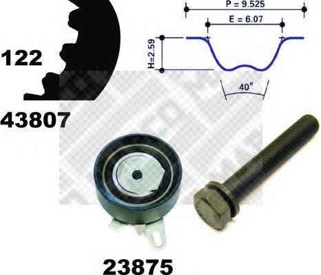 Compre 074198119M VAG Correia do mecanismo de distribuição de gás, kit