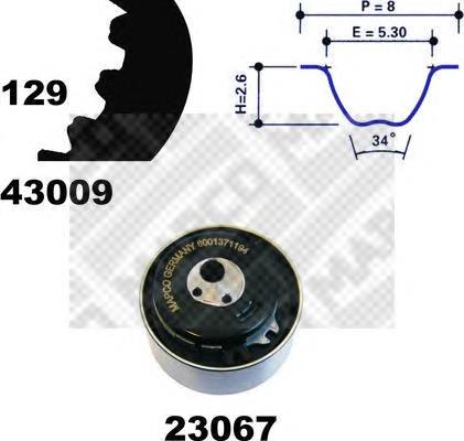 Compre KT1447 Optibelt Correia do mecanismo de distribuição de gás, kit