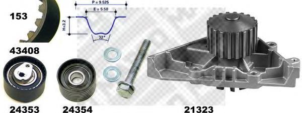 Correia do mecanismo de distribuição de gás, kit 1609120680 Peugeot/Citroen
