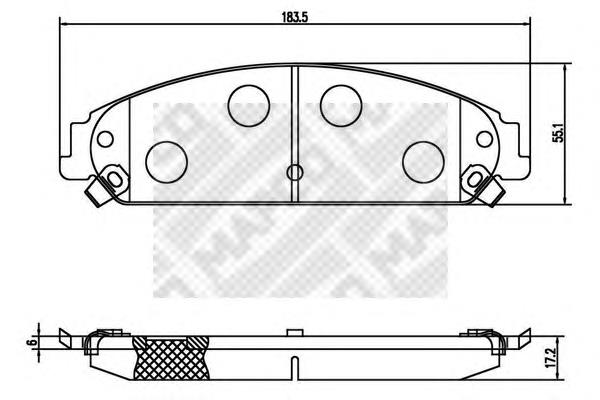 Compre 68147681AB Chrysler Sapatas do freio dianteiras de disco