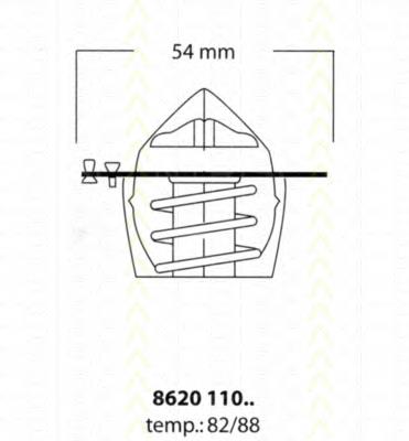 Termostato 9616090180 Fiat/Alfa/Lancia