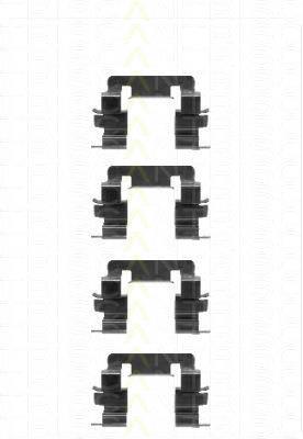410844U125 Nissan/Infiniti Kit de molas de fixação de sapatas de disco dianteiras