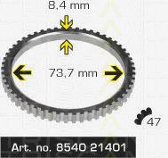 Anel de ABS Triscan 854021401 preço, a partir de 7,02 USD
