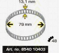 854010403 Triscan Anel de ABS