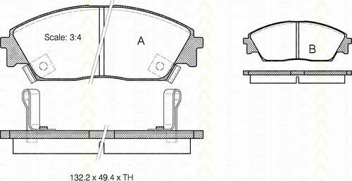 Sapatas do freio dianteiras de disco Honda Civic 4 ED, EF