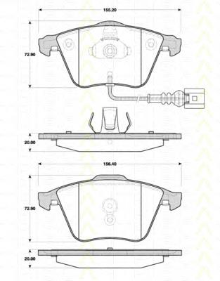 Compre 8J0698151N VAG Sapatas do freio dianteiras de disco