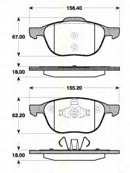 Sapatas do freio dianteiras de disco Ford CV612K021BA preço, a partir de 42,92 USD