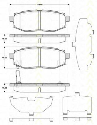 Sapatas do freio traseiras de disco Subaru 26696XA000 preço, a partir de 45,28 USD