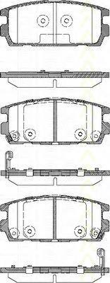 58302H1A00 Hyundai/Kia Sapatas do freio traseiras de disco