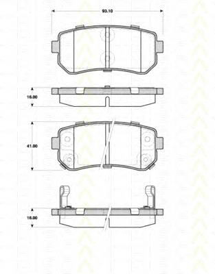 Compre 583022LA00 Hyundai/Kia Sapatas do freio traseiras de disco