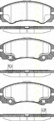 Sapatas do freio dianteiras de disco 97201441 Opel