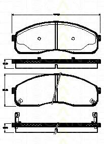 0K75B3328Z Hyundai/Kia Sapatas do freio dianteiras de disco