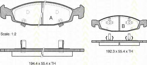 Compre 5018592AA Chrysler Sapatas do freio dianteiras de disco