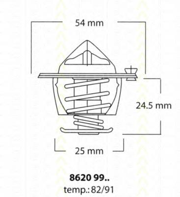 Termostato 4292856 Fiat/Alfa/Lancia