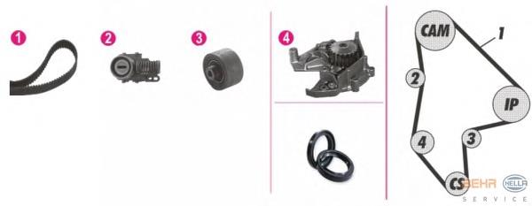 Correia do mecanismo de distribuição de gás, kit Dayco KTBWP1190 preço, a partir de 160,65 USD