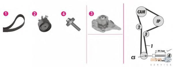 Correia do mecanismo de distribuição de gás, kit Dayco KTBWP3222 preço, a partir de 121,86 USD