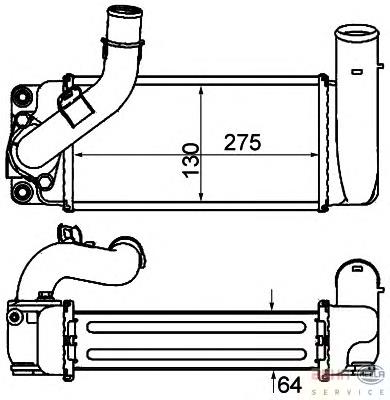 Radiador de intercooler DT4221343070 Toyota