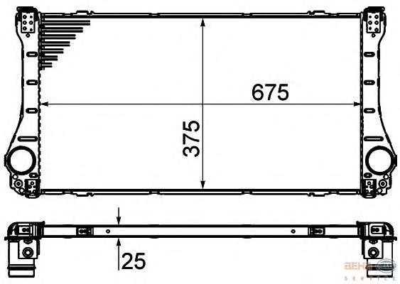 Radiador de intercooler 179400R020 Toyota