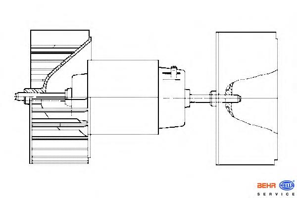 Motor de ventilador de forno (de aquecedor de salão) A0008306208 Mercedes