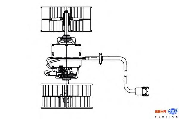 Motor de ventilador de forno (de aquecedor de salão) A2018200642 Mercedes