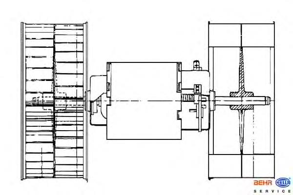 A0008307908 Mercedes Motor de ventilador de forno (de aquecedor de salão)