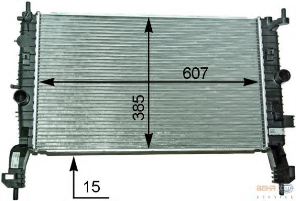 Compre 1300496 Opel Radiador de esfriamento de motor