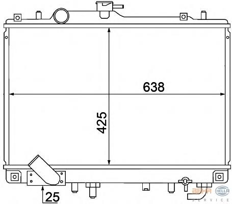 Radiador de esfriamento de motor MN153205 Mitsubishi
