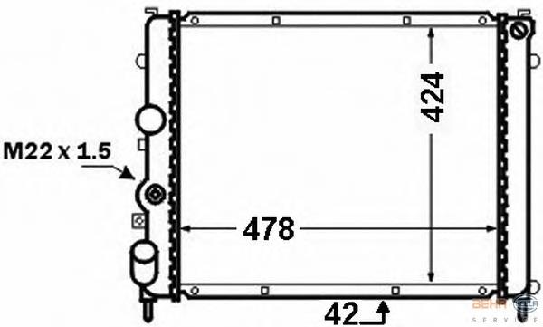 8200330848 Renault (RVI) Radiador de esfriamento de motor