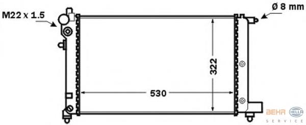 Radiador de esfriamento de motor 63523 Nissens